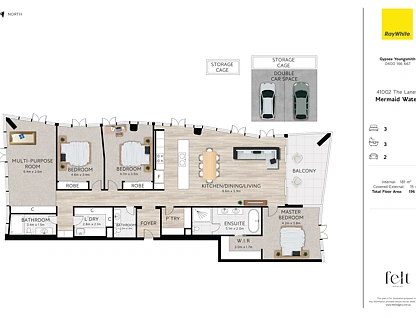 41006/24 The Lanes Boulevard, Mermaid Waters, Gold Coast, 3 Schlafzimmer, 2 Badezimmer, Apartment