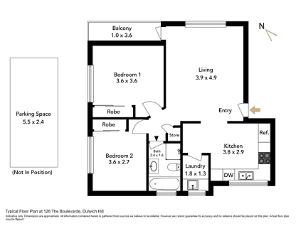 9/126 The Boulevarde, Dulwich Hill, Inner West, 2 rūma, 1 rūma horoi, Apartment