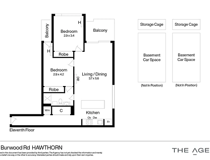 1103/377 Burwood Road, Hawthorn, Inner East Melbourne, 2 chambres, 1 salles de bain, Apartment