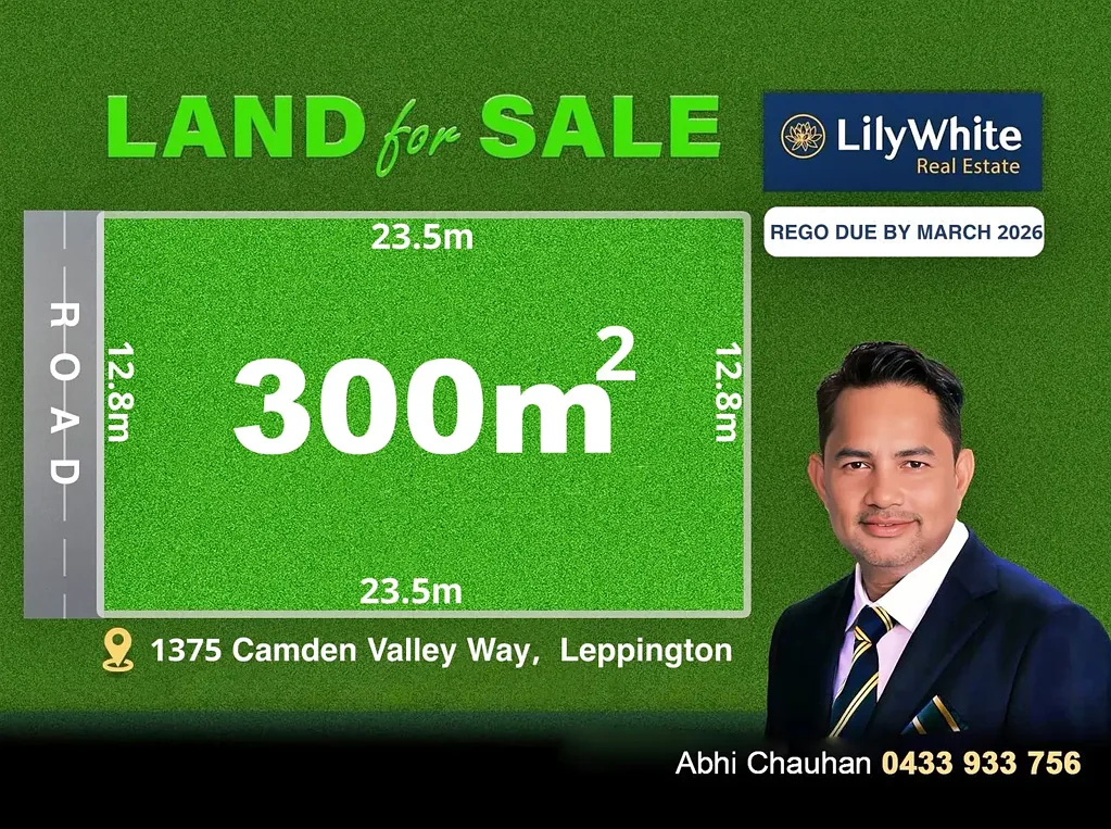 Leppington 12.8米临街面宽 300平米优质土地 莱普廷黄金地段 增值潜力无限 家校购物便捷 Opportunity to Secure Your Land in Prime Location of Leppington.!