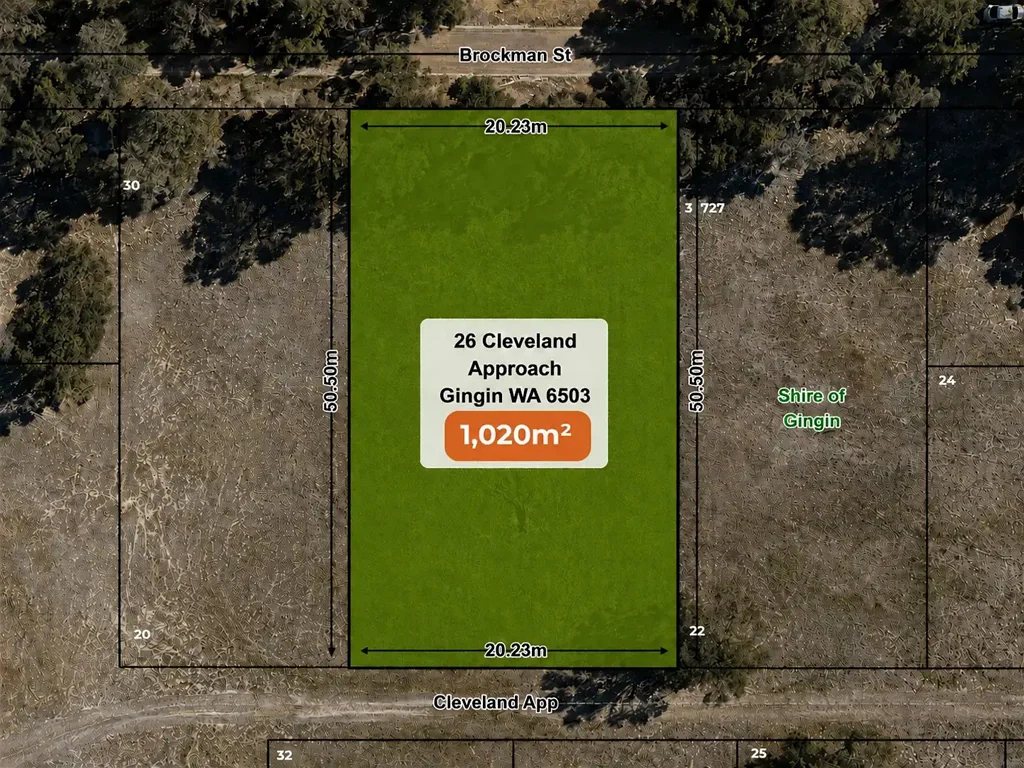 Gingin A HUGE 1,020m BLOCK - SPACE TO DREAM, DESIGN & BUILD!
