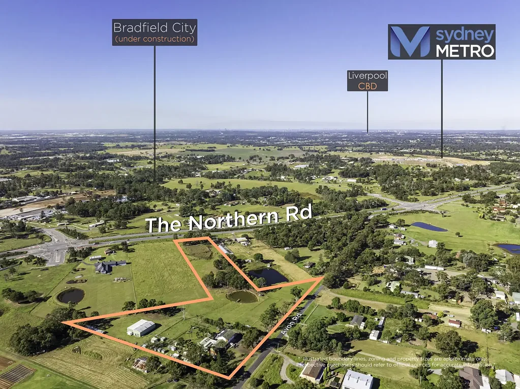 Bringelly 6房 8.5英亩广阔土地 双面临街优越位置 靠近机场及Aerotropolis 交通便利干线环绕 大型住宅带老年套房 多功能棚屋实用性强 8.5 Acres - Dual Street Frontage - Substantial Aerotropolis Invesment Opportunity