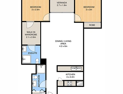 1407/25 Connor Street, Fortitude Valley, Brisbane - Inner City Region, 2 chambres, 2 salles de bain, Apartment