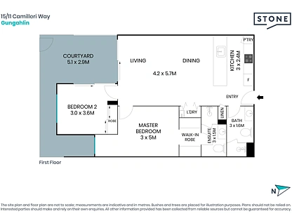 15/11 Camilleri Way, Gungahlin, Gungahlin District, 2 ਕਮਰੇ, 2 ਬਾਥਰੂਮ, Apartment