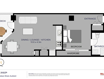 2G/10 Hobson Street, Auckland Central, Auckland City, 1 ਕਮਰੇ, 1 ਬਾਥਰੂਮ, Apartment