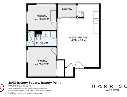 20/13 Battery Point Square, Battery Point, Hobart, 2房, 1浴, Unit