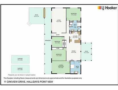 11 Oakview Drive, Hallidays Point, NSW 2430, 4 ਕਮਰੇ, 2 ਬਾਥਰੂਮ, House