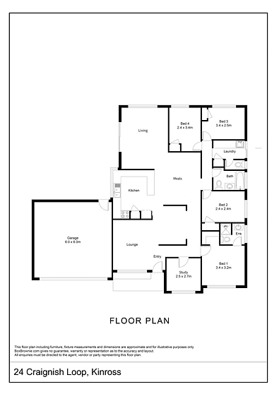 Plano ng Bahay - 24 Craignish Loop, Kinross, WA 6028