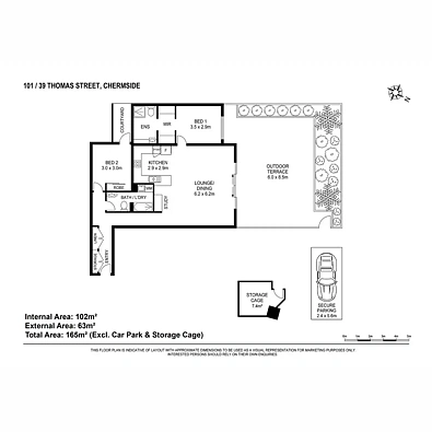 101/39 Thomas Street, Chermside, QLD 4032, 2房, 2浴, Unit