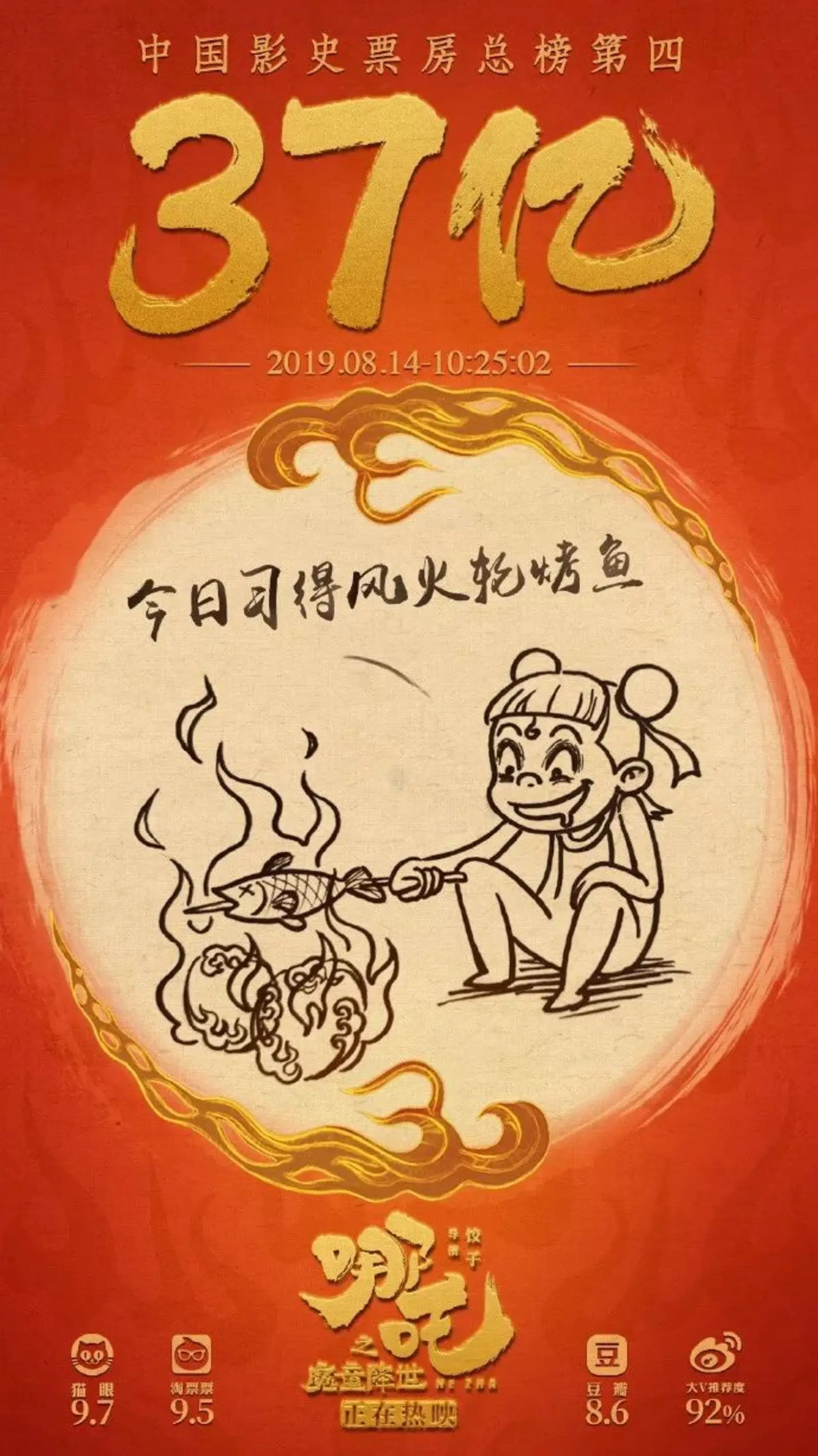 《哪吒》全国密钥延期一个月，借力冲击50亿元票房