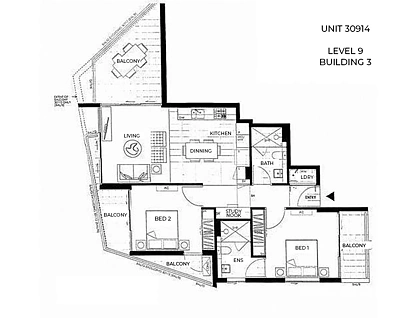 30914/63 Blamey Street, Kelvin Grove, Brisbane - Northern Region , 2房, 2浴, Apartment