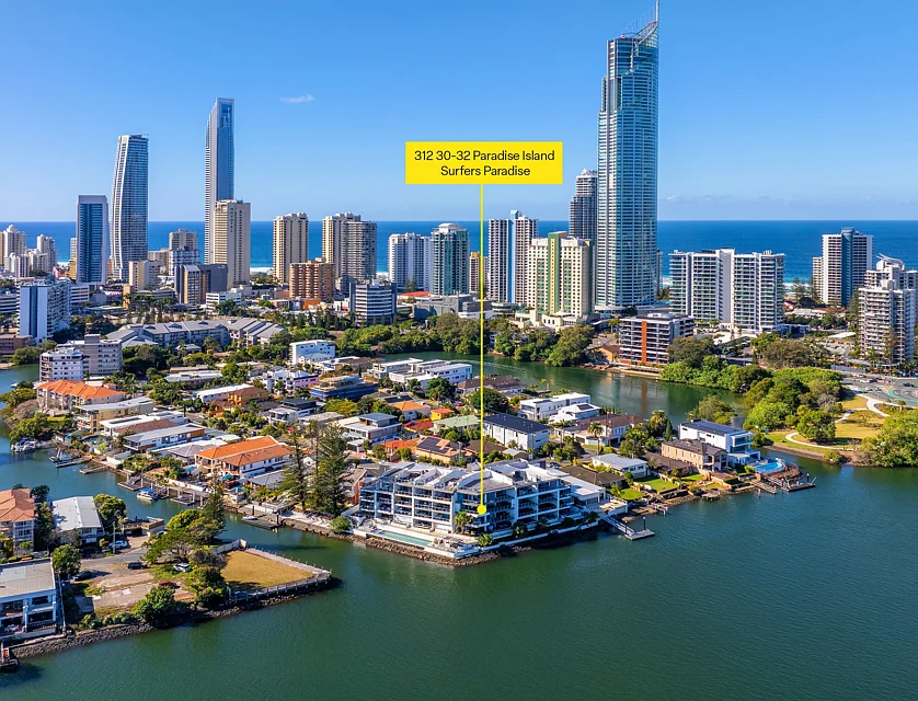 312/30-32 Paradise Island, Surfers Paradise, Gold Coast, 2部屋, 2バスルーム, Apartment