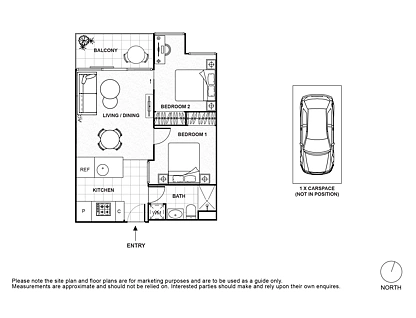 1405/33 Mackenzie Street, Melbourne, Melbourne CBD, 2房, 1浴, Apartment