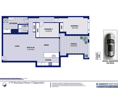 1/57-75 Buckland Street, Chippendale, Sydney CBD, 2 phòng ngủ, 1 phòng tắm, Apartment