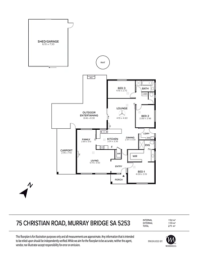 75 Christian Road, Murray Bridge, SA 5253, 3房, 2浴, House