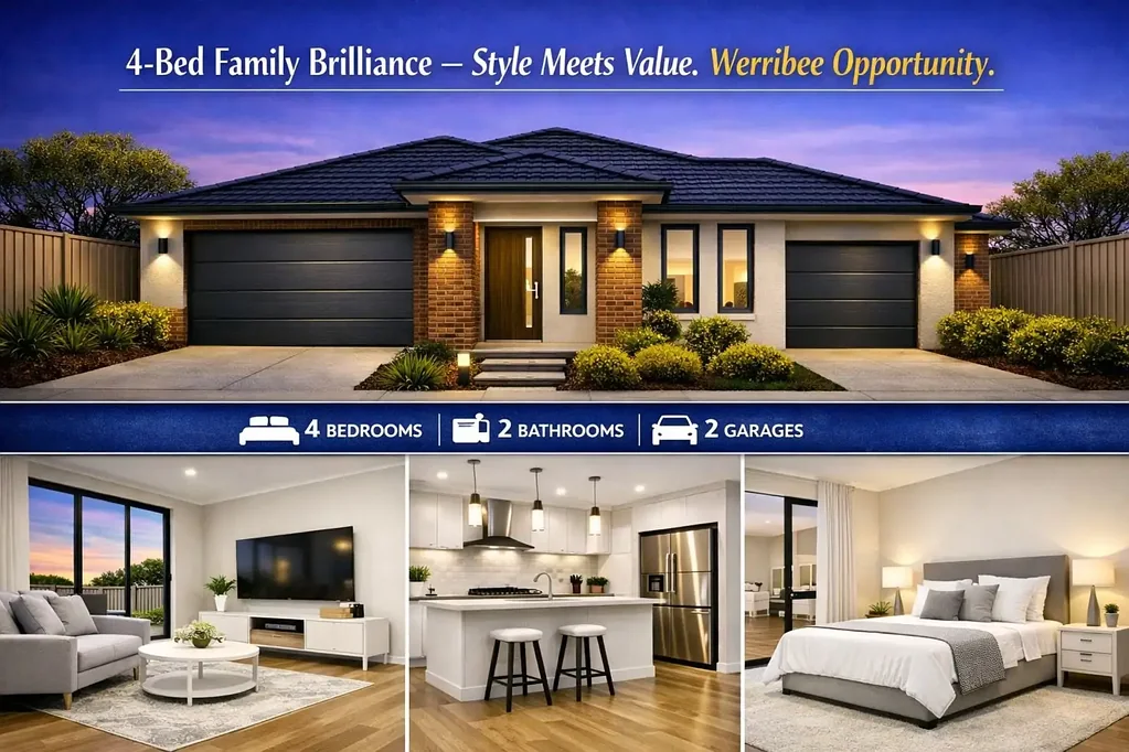 Werribee 4Zimmer 4‑Bed Family Brilliance — Style Meets Value. Werribee Opportunity.