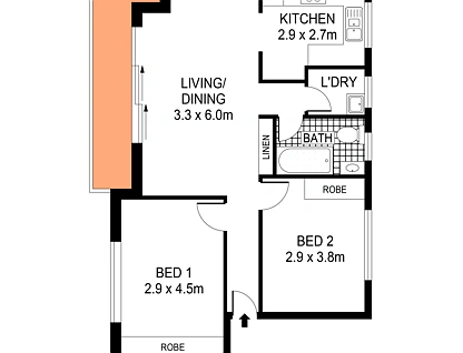 5/11 Salisbury Road, Kensington, Eastern Suburbs, 2 कमरे, 1 बाथरूम, Apartment
