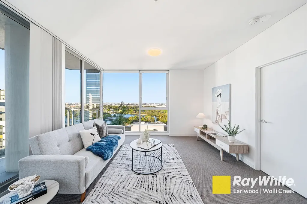 Wolli Creek 3房 令人印象深刻的朝北三卧室加书房公寓，享有公园和水景 Impressive North Facing 3 Bedroom + Study Apartment With Park and Water Views