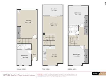 3-Bed/250-252 Great North Road, Henderson, Waitakere City, Auckland, 3房, 2浴, 城市屋