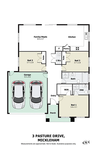 3 Pasture Drive, Mickleham, VIC 3064, 3房, 2浴, House