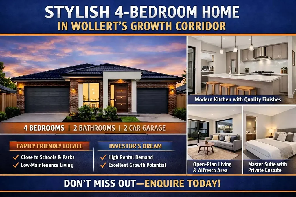 Wollert 4બેડરૂમ Stylish 4-Bedroom Home in Wollert’s Growth Corridor