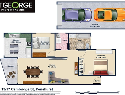 13/17 Cambridge Street, Penshurst, St George, 2 غرف, 1 حمامات, Apartment
