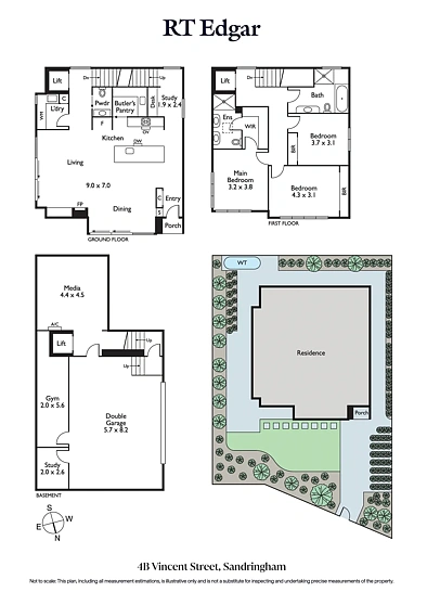 户型图 - 4B Vincent Street, Sandringham, VIC 3191