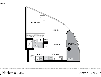 2102/2 Furzer Street, Phillip, Woden Valley District, 1 Schlafzimmer, 1 Badezimmer, Apartment