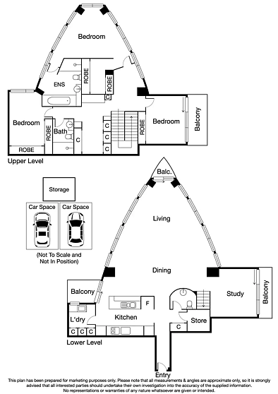 299 Queen Street, Melbourne, VIC 3000, 3房, 2浴, Apartment