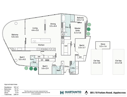 501/10 Forbes Road, Applecross, South West Perth, 4 habitaciones, 3 baños, Apartment