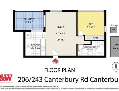 206/243 Canterbury Road, Canterbury, South Western Suburbs, 1房, 1浴, Apartment