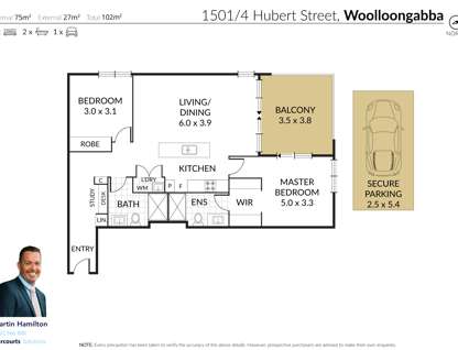 1501/4 Hubert Street, Woolloongabba, QLD 4102, 2 Bedrooms, 2 Bathrooms, Apartment