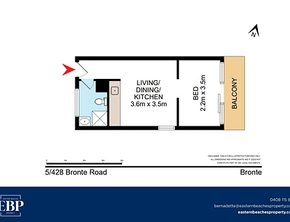 5/428-430 Bronte Road, Bronte, Eastern Suburbs, 1 phòng ngủ, 1 phòng tắm, Apartment
