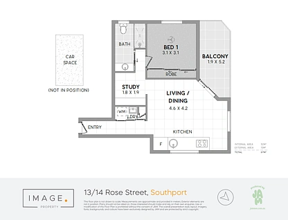 13/14 Rose Street, Southport, Gold Coast, 1房, 1浴, Apartment