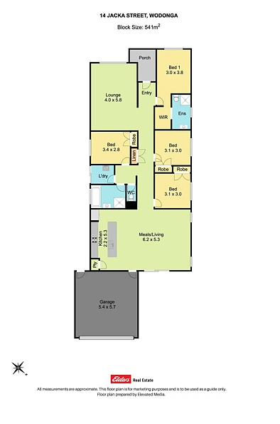 14 Jacka Street, Wodonga, VIC 3690, 4 Bedrooms, 2 Bathrooms, House