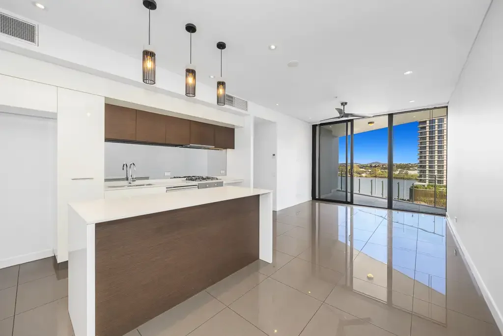Modern Riverside Apartment in Portside Wharf | Available Now
