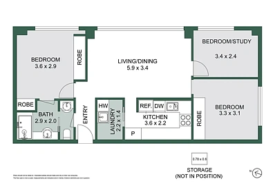 1001/39 Queen Street, Melbourne, VIC 3000, 3房, 1浴, Apartment