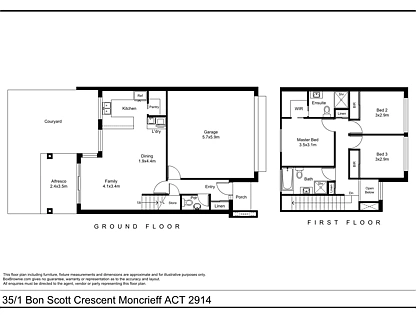 35/1 Bon Scott Crescent, Moncrieff, Gungahlin District, 3 chambres, 2 salles de bain, Townhouse