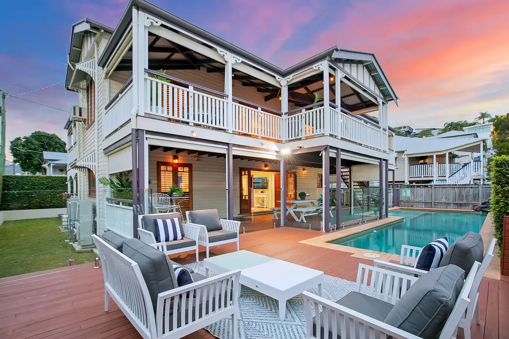 Hamilton 4 Bedroom Character-Rich Family Queenslander with Poolside Outdoor Living