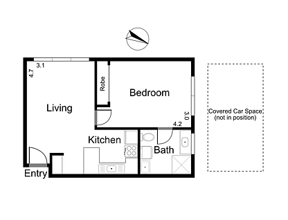 15/109 Heidelberg Road, Clifton Hill, Melbourne CBD, 1 침실, 1 욕실, Apartment