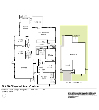 Plano ng Bahay - 24 and 24A Stringybark Loop, Coodanup, WA 6210
