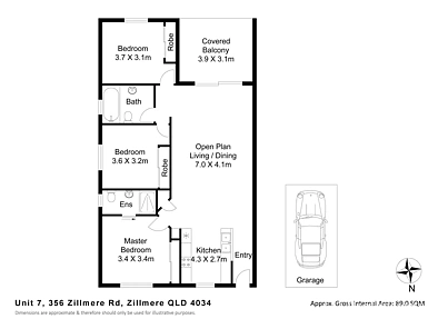 Plano ng Bahay - 7/356 Zillmere Road, Zillmere, QLD 4034