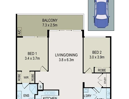 620/89 Shoreline Drive, Rhodes, Inner West, 2 habitaciones, 2 baños, Apartment