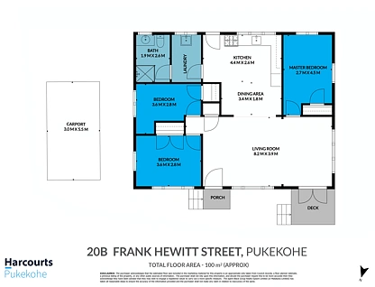 20B Frank Hewitt Street, Pukekohe, Franklin, 3 ਕਮਰੇ, 1 ਬਾਥਰੂਮ, House