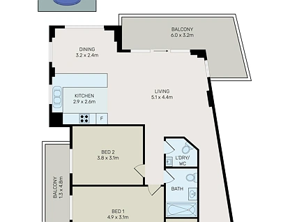 6/3 Fetherstone Street, Bankstown, South Western Suburbs, 2 ਕਮਰੇ, 1 ਬਾਥਰੂਮ, Apartment