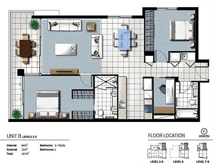 Unit 3402/25-31 East Quay Drive, Biggera Waters, Gold Coast, 2 phòng ngủ, 2 phòng tắm, Apartment