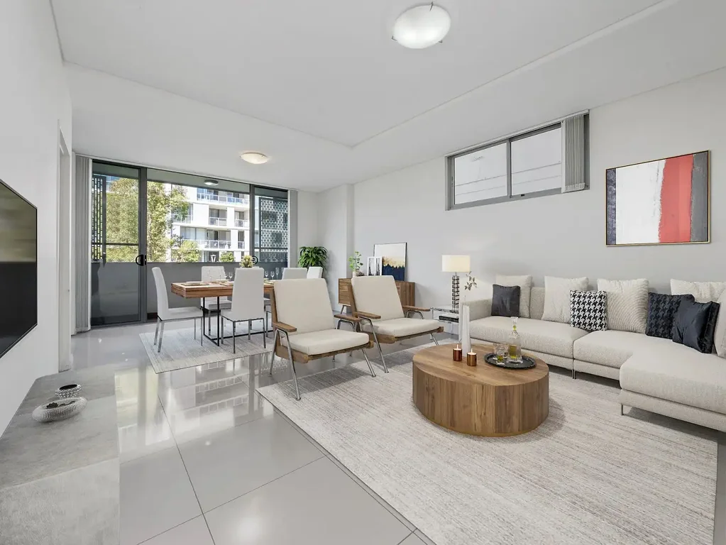 Oversized 1 Bedroom + Study with Dual Balcony Access