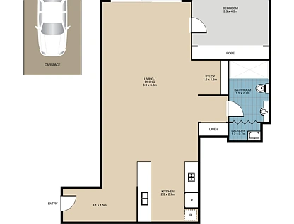 206/1 Bruce Bennetts Place, Maroubra, Eastern Suburbs, 1 રૂમ, 1 બાથરૂમ, Apartment