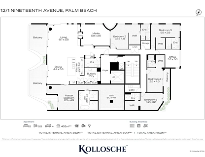 12/1 Nineteenth Avenue, Palm Beach, Gold Coast, 5 कमरे, 5 बाथरूम, Apartment