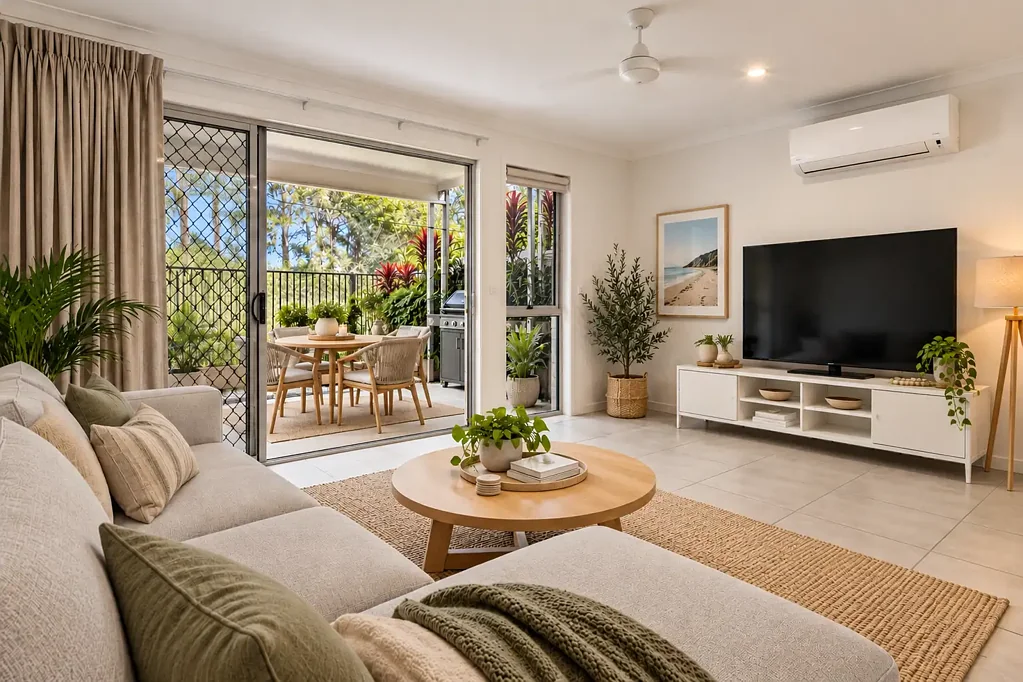 Maroochydore 2कमरा PRIVATE BUSH RESERVE OUTLOOK - MODERN TOWNHOUSE